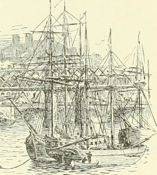 An illustration from The Clyde from its source to the sea, its development as a navigable river, the rise and progress of marine engineering and shipbuilding on its banks, and the leading historical, geological, and meteorological features of the Clyde Valley, 1888, leaf 138
