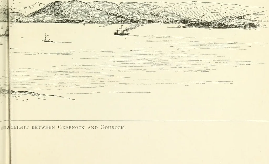 An illustration from The Clyde from its source to the sea, its development as a navigable river, the rise and progress of marine engineering and shipbuilding on its banks, and the leading historical, geological, and meteorological features of the Clyde Valley, 1888, leaf 154