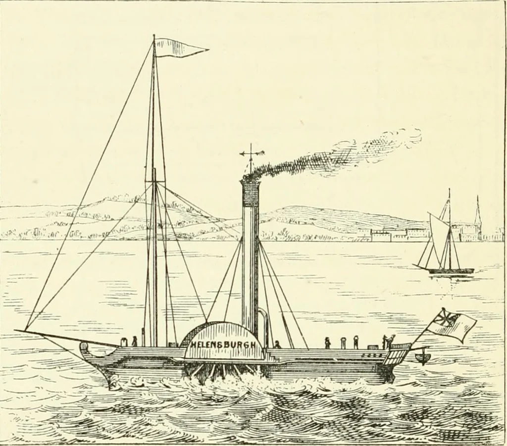 An illustration from The Clyde from its source to the sea, its development as a navigable river, the rise and progress of marine engineering and shipbuilding on its banks, and the leading historical, geological, and meteorological features of the Clyde Valley, 1888, leaf 211