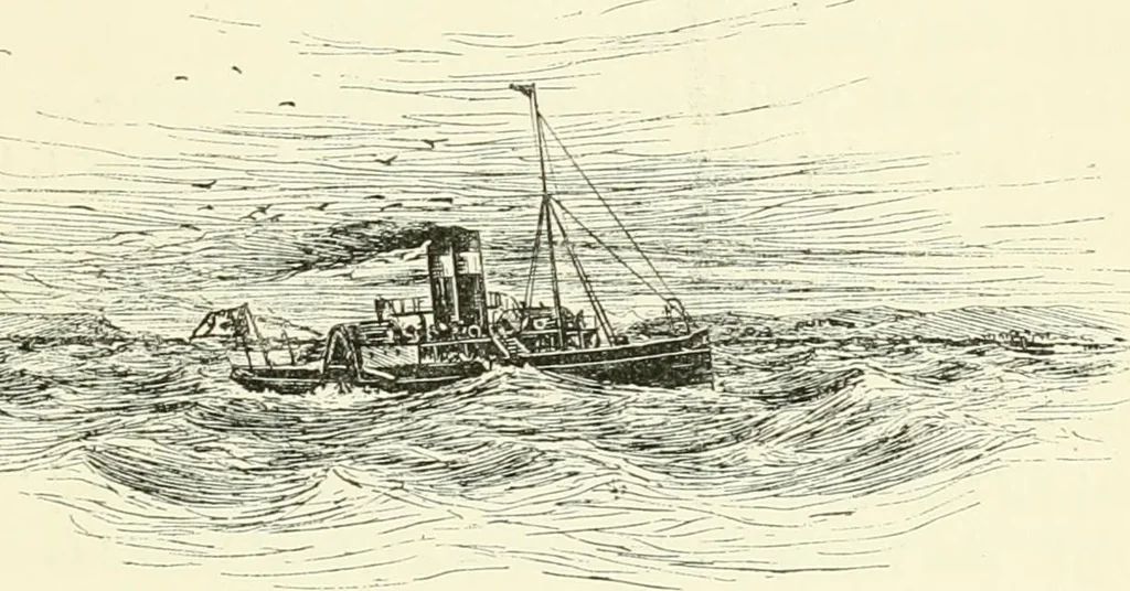 An illustration from The Clyde from its source to the sea, its development as a navigable river, the rise and progress of marine engineering and shipbuilding on its banks, and the leading historical, geological, and meteorological features of the Clyde Valley, 1888, leaf 224