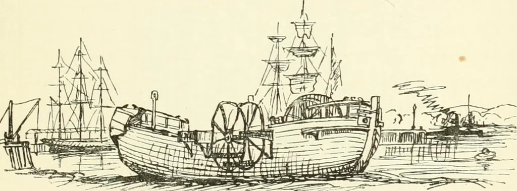 An illustration from The Clyde from its source to the sea, its development as a navigable river, the rise and progress of marine engineering and shipbuilding on its banks, and the leading historical, geological, and meteorological features of the Clyde Valley, 1888, leaf 256