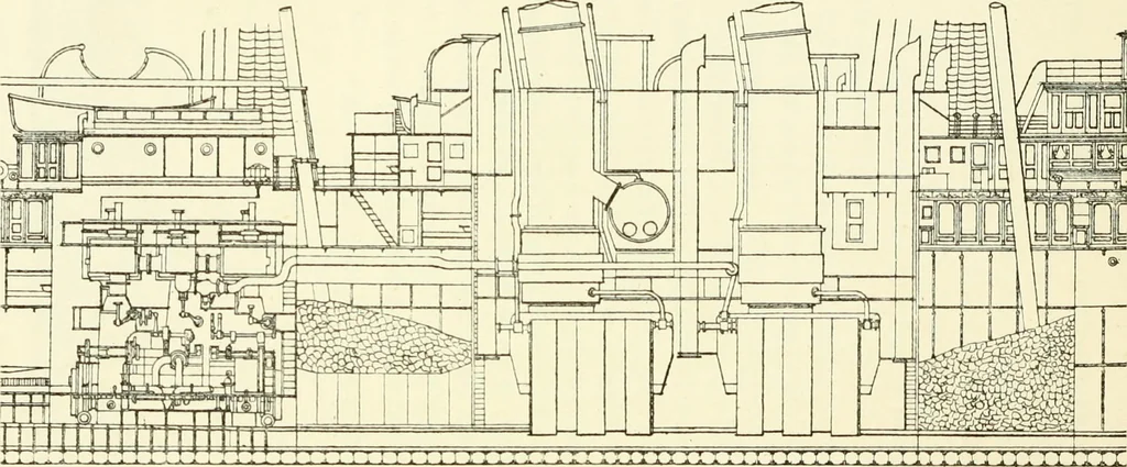 An illustration from The Clyde from its source to the sea, its development as a navigable river, the rise and progress of marine engineering and shipbuilding on its banks, and the leading historical, geological, and meteorological features of the Clyde Valley, 1888, leaf 257