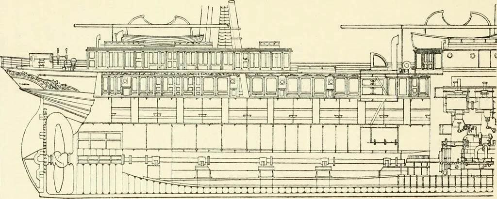 An illustration from The Clyde from its source to the sea, its development as a navigable river, the rise and progress of marine engineering and shipbuilding on its banks, and the leading historical, geological, and meteorological features of the Clyde Valley, 1888, leaf 258