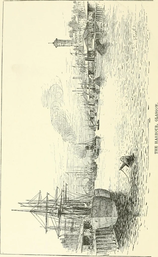 An illustration from The Clyde from its source to the sea, its development as a navigable river, the rise and progress of marine engineering and shipbuilding on its banks, and the leading historical, geological, and meteorological features of the Clyde Valley, 1888, leaf 7