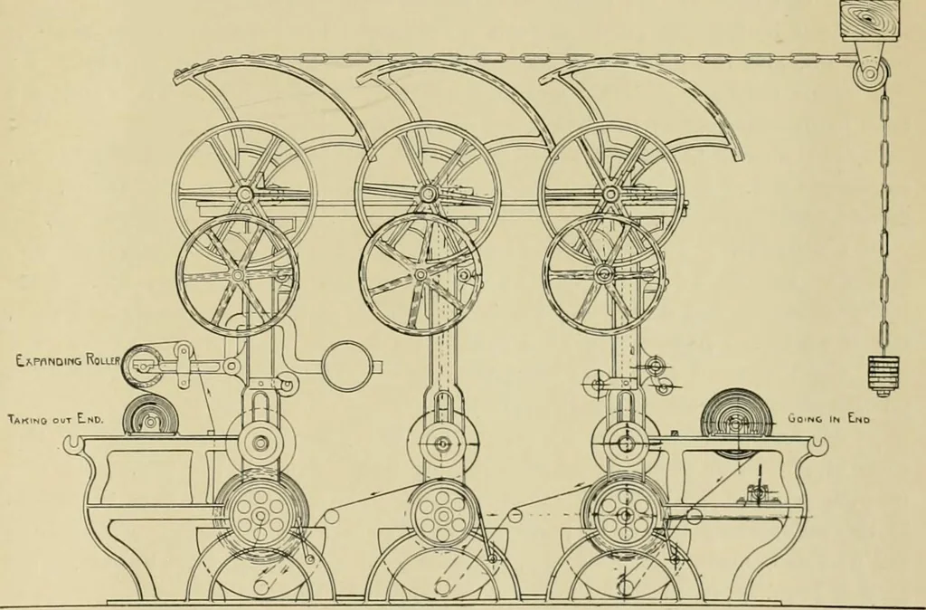 An illustration from The coal tar colours of Farbwerke vorm. Meister Lucius & Brüning : Hoechst on Main : and their application in dyeing cotton and other vegetable fibres, 1907, leaf 116