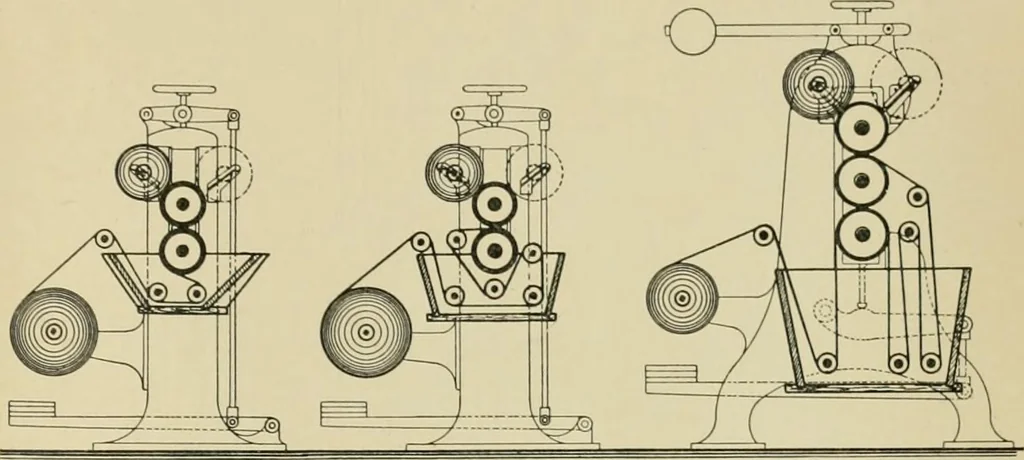 An illustration from The coal tar colours of Farbwerke vorm. Meister Lucius & Brüning : Hoechst on Main : and their application in dyeing cotton and other vegetable fibres, 1907, leaf 122