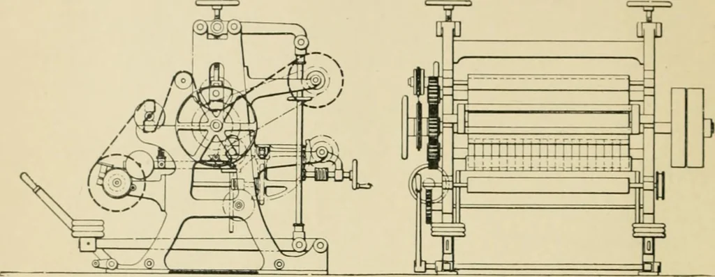 An illustration from The coal tar colours of Farbwerke vorm. Meister Lucius & Brüning : Hoechst on Main : and their application in dyeing cotton and other vegetable fibres, 1907, leaf 129