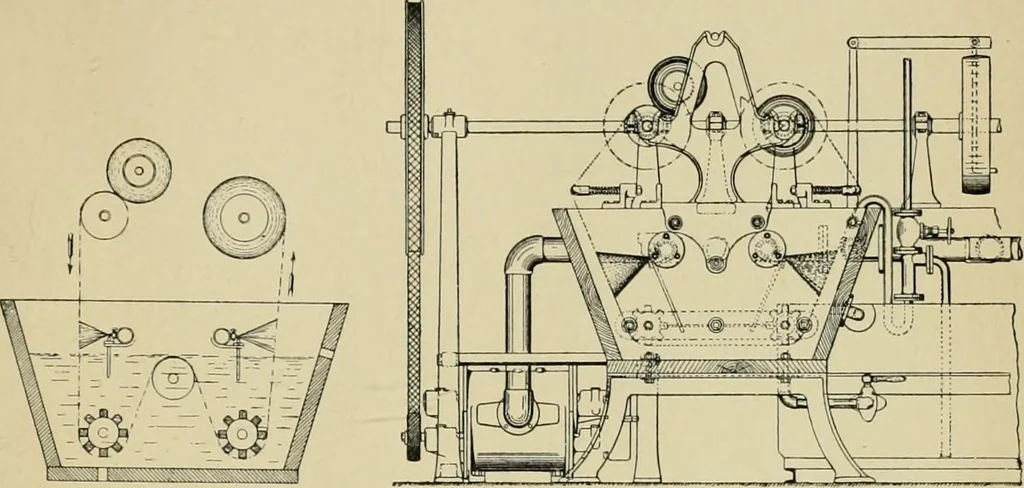 An illustration from The coal tar colours of Farbwerke vorm. Meister Lucius & Brüning : Hoechst on Main : and their application in dyeing cotton and other vegetable fibres, 1907, leaf 140
