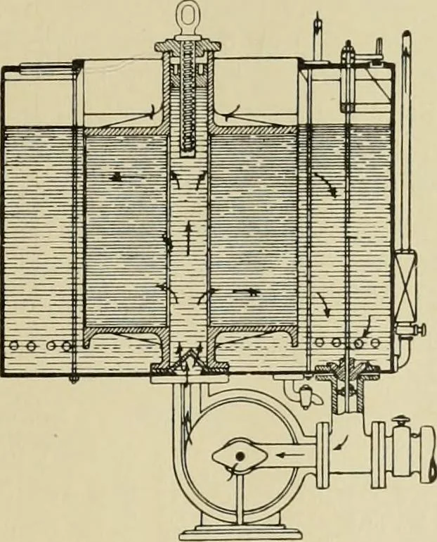 An illustration from The coal tar colours of Farbwerke vorm. Meister Lucius & Brüning : Hoechst on Main : and their application in dyeing cotton and other vegetable fibres, 1907, leaf 36