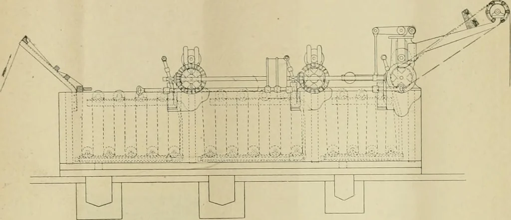 An illustration from The coal tar colours of Farbwerke vorm. Meister Lucius & Brüning : Hoechst on Main : and their application in dyeing cotton and other vegetable fibres, 1907, leaf 64