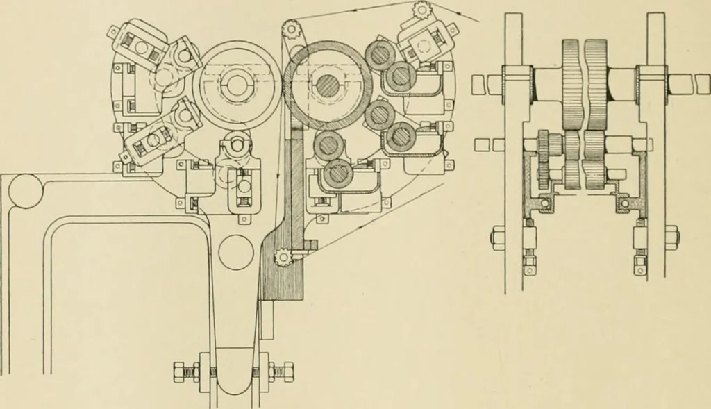 An illustration from The coal tar colours of Farbwerke vorm. Meister Lucius & Brüning : Hoechst on Main : and their application in dyeing cotton and other vegetable fibres, 1907, leaf 79