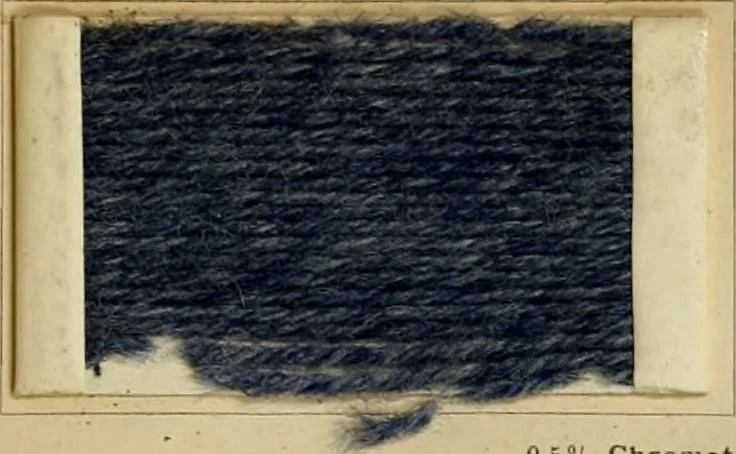 An illustration from The coal tar colours of Farbwerke vorm. Meister Lucius & Brüning, Hoechst on Main, Germany and their application in wool dyeing, 1910, leaf 138