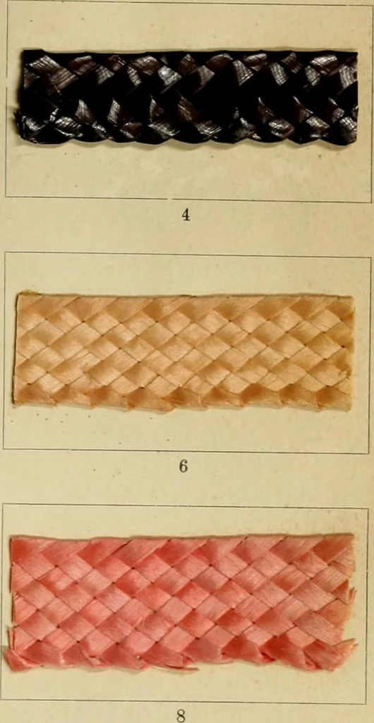 An illustration from The coal tar colours of Farbwerke vorm. Meister Lucius & Brüning : Hoechst on Main : and their application in dyeing cotton and other vegetable fibres, 1907, leaf 114