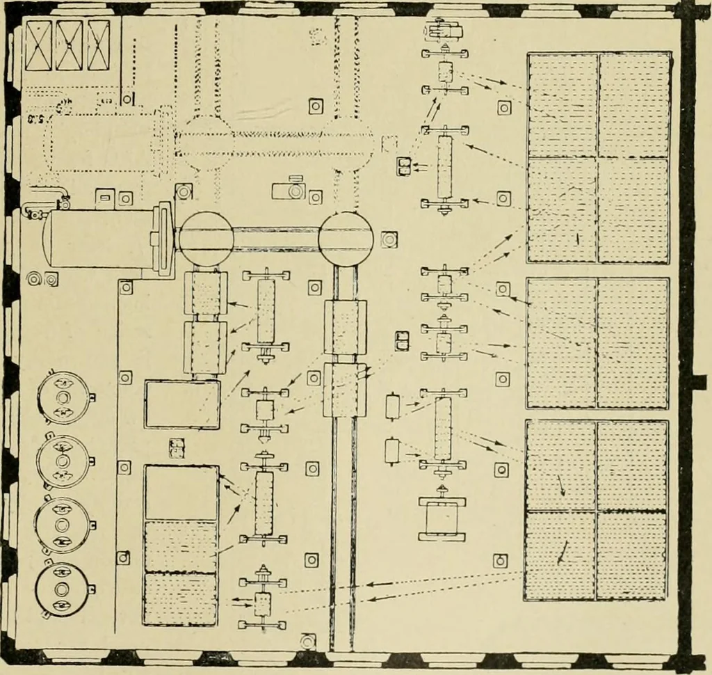 An illustration from The coal tar colours of Farbwerke vorm. Meister Lucius & Brüning : Hoechst on Main : and their application in dyeing cotton and other vegetable fibres, 1907, leaf 138