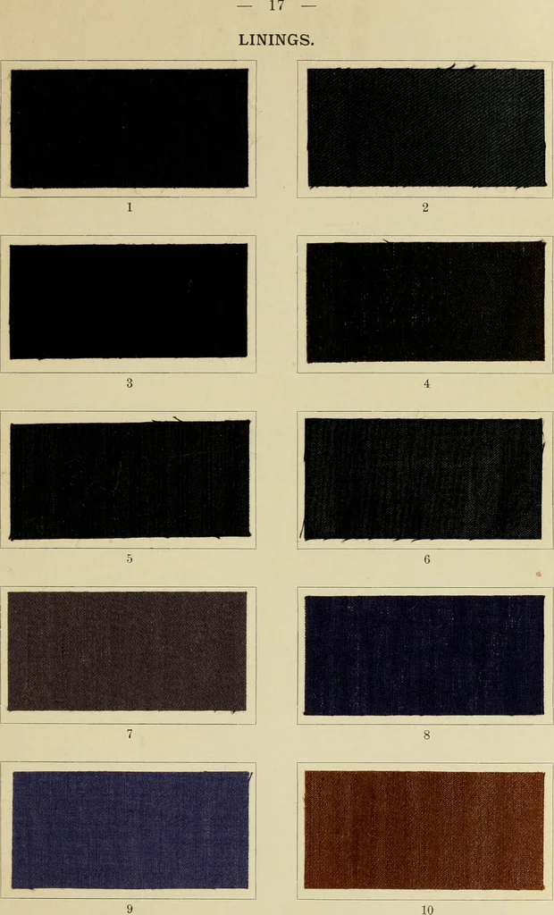 An illustration from The coal tar colours of Farbwerke vorm. Meister Lucius & Brüning : Hoechst on Main : and their application in dyeing cotton and other vegetable fibres, 1907, leaf 24