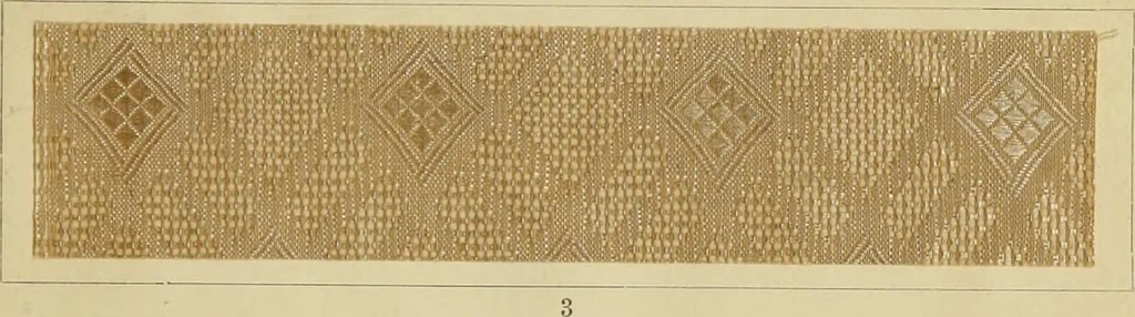 An illustration from The coal tar colours of Farbwerke vorm. Meister Lucius & Brüning : Hoechst on Main : and their application in dyeing cotton and other vegetable fibres, 1907, leaf 66