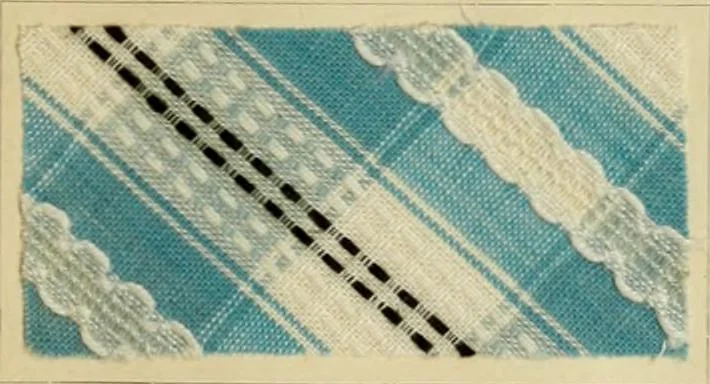 An illustration from The coal tar colours of Farbwerke vorm. Meister Lucius & Brüning : Hoechst on Main : and their application in dyeing cotton and other vegetable fibres, 1907, leaf 72