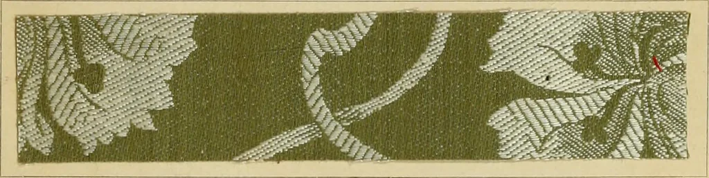 An illustration from The coal tar colours of Farbwerke vorm. Meister Lucius & Brüning : Hoechst on Main : and their application in dyeing cotton and other vegetable fibres, 1907, leaf 82