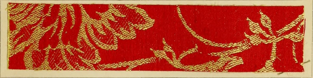 An illustration from The coal tar colours of Farbwerke vorm. Meister Lucius & Brüning : Hoechst on Main : and their application in dyeing cotton and other vegetable fibres, 1907, leaf 82