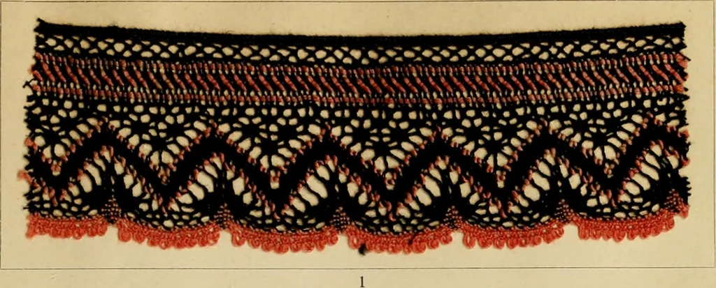 An illustration from The coal tar colours of Farbwerke vorm. Meister Lucius & Brüning : Hoechst on Main : and their application in dyeing cotton and other vegetable fibres, 1907, leaf 92