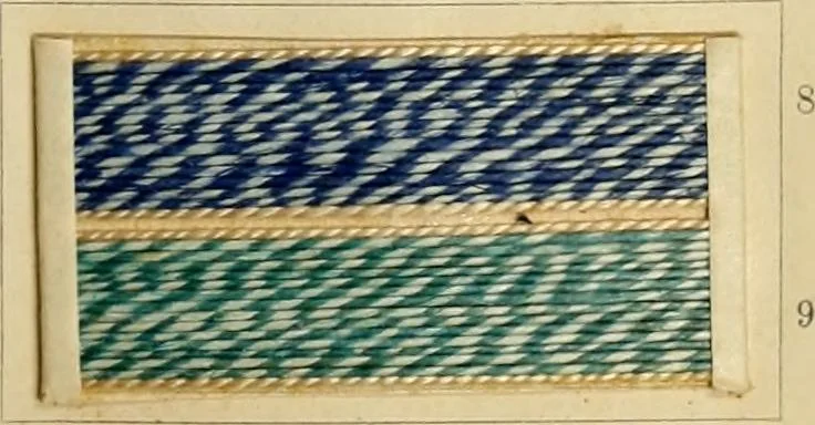 An illustration from The coal tar colours of Farbwerke vorm. Meister Lucius & Brüning : Hoechst on Main : and their application in dyeing cotton and other vegetable fibres, 1907, leaf 92