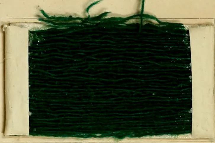 An illustration from The coal tar colours of Farbwerke vorm. Meister Lucius & Brüning, Hoechst on Main, Germany and their application in wool dyeing, 1910, leaf 40