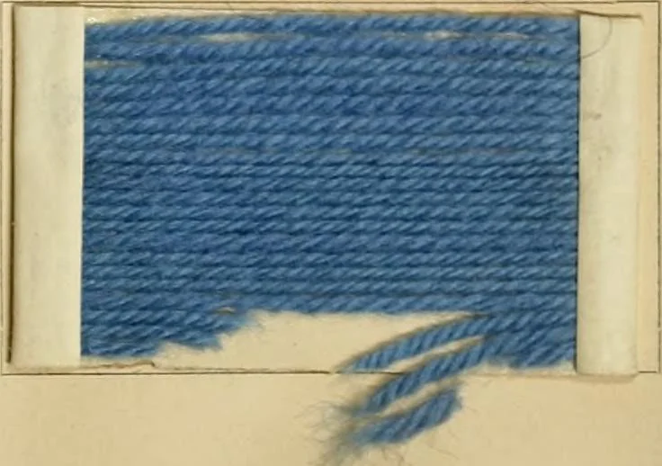 An illustration from The coal tar colours of Farbwerke vorm. Meister Lucius & Brüning, Hoechst on Main, Germany and their application in wool dyeing, 1910, leaf 62