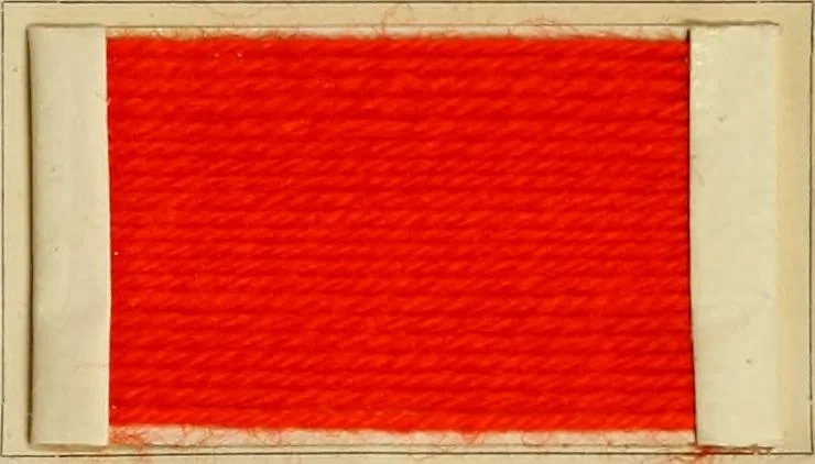 An illustration from The coal tar colours of Farbwerke vorm. Meister Lucius & Brüning, Hoechst on Main, Germany and their application in wool dyeing, 1910, leaf 66