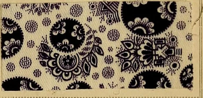 An illustration from The coal tar colours of Farbwerke vorm. Meister, Lucius & Brüning, Hoechst on Main, Germany, applied in calico printing, 1908, leaf 108
