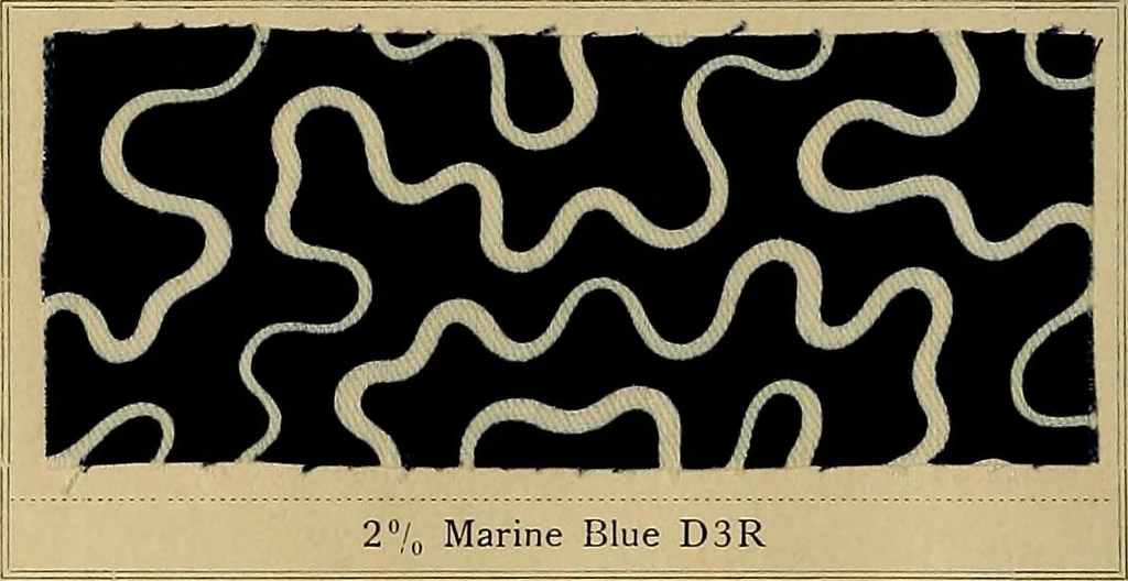 An illustration from The coal tar colours of Farbwerke vorm. Meister, Lucius & Brüning, Hoechst on Main, Germany, applied in calico printing, 1908, leaf 111