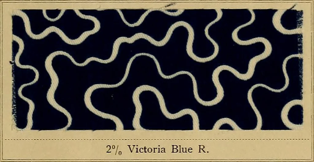 An illustration from The coal tar colours of Farbwerke vorm. Meister, Lucius & Brüning, Hoechst on Main, Germany, applied in calico printing, 1908, leaf 112