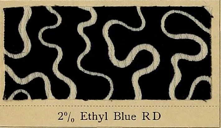 An illustration from The coal tar colours of Farbwerke vorm. Meister, Lucius & Brüning, Hoechst on Main, Germany, applied in calico printing, 1908, leaf 115