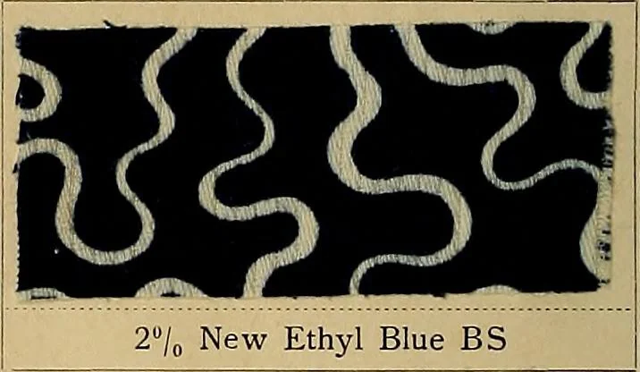 An illustration from The coal tar colours of Farbwerke vorm. Meister, Lucius & Brüning, Hoechst on Main, Germany, applied in calico printing, 1908, leaf 115