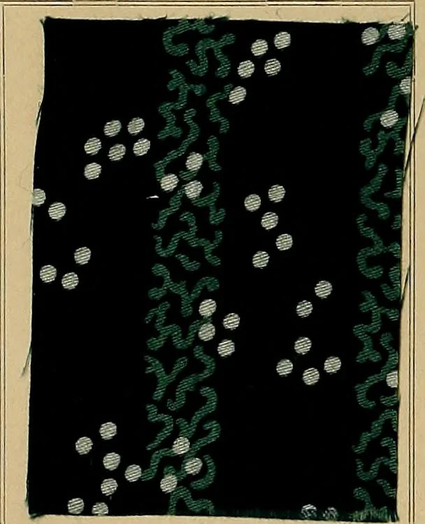 An illustration from The coal tar colours of Farbwerke vorm. Meister, Lucius & Brüning, Hoechst on Main, Germany, applied in calico printing, 1908, leaf 131
