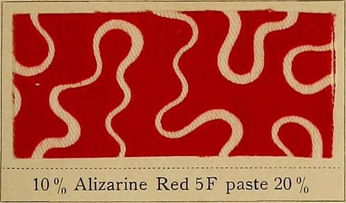 An illustration from The coal tar colours of Farbwerke vorm. Meister, Lucius & Brüning, Hoechst on Main, Germany, applied in calico printing, 1908, leaf 148