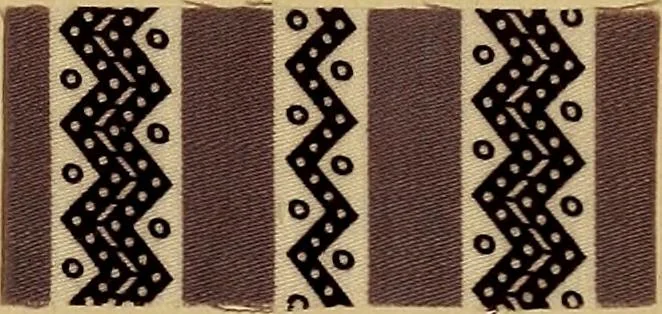 An illustration from The coal tar colours of Farbwerke vorm. Meister, Lucius & Brüning, Hoechst on Main, Germany, applied in calico printing, 1908, leaf 150