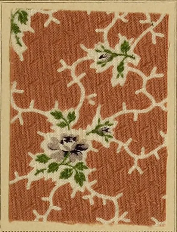 An illustration from The coal tar colours of Farbwerke vorm. Meister, Lucius & Brüning, Hoechst on Main, Germany, applied in calico printing, 1908, leaf 154