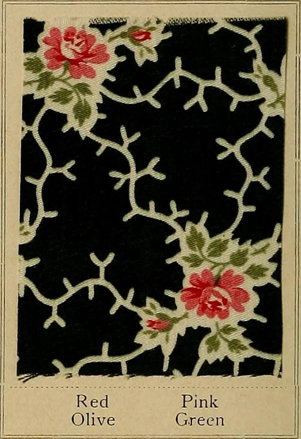 An illustration from The coal tar colours of Farbwerke vorm. Meister, Lucius & Brüning, Hoechst on Main, Germany, applied in calico printing, 1908, leaf 157