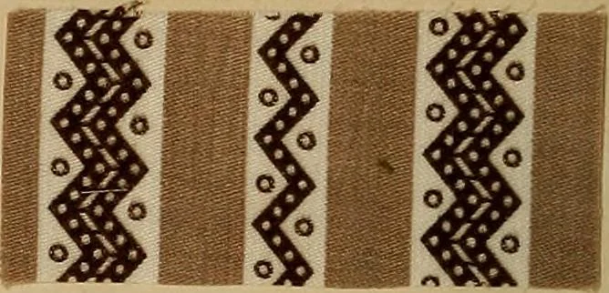 An illustration from The coal tar colours of Farbwerke vorm. Meister, Lucius & Brüning, Hoechst on Main, Germany, applied in calico printing, 1908, leaf 159