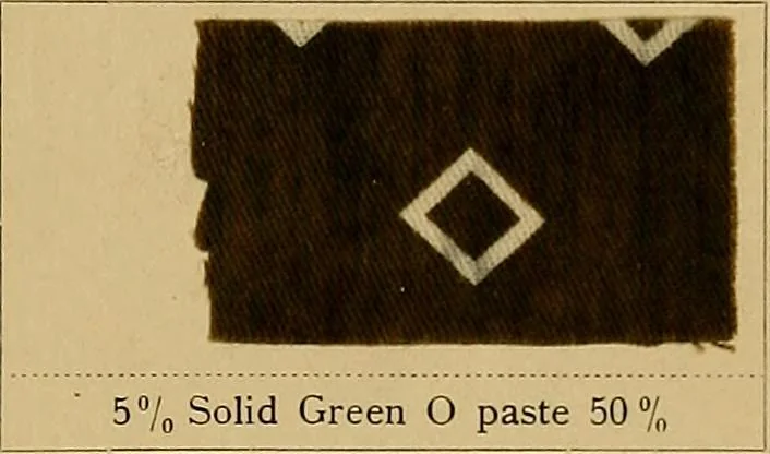 An illustration from The coal tar colours of Farbwerke vorm. Meister, Lucius & Brüning, Hoechst on Main, Germany, applied in calico printing, 1908, leaf 160