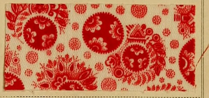 An illustration from The coal tar colours of Farbwerke vorm. Meister, Lucius & Brüning, Hoechst on Main, Germany, applied in calico printing, 1908, leaf 162