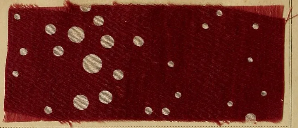 An illustration from The coal tar colours of Farbwerke vorm. Meister, Lucius & Brüning, Hoechst on Main, Germany, applied in calico printing, 1908, leaf 181