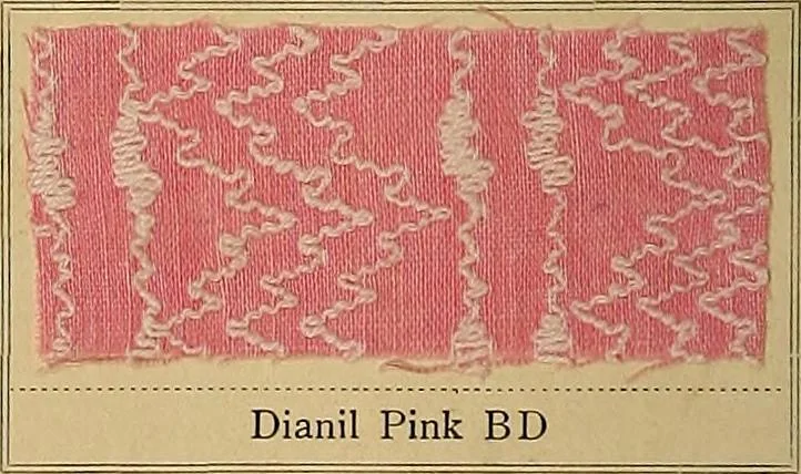 An illustration from The coal tar colours of Farbwerke vorm. Meister, Lucius & Brüning, Hoechst on Main, Germany, applied in calico printing, 1908, leaf 207