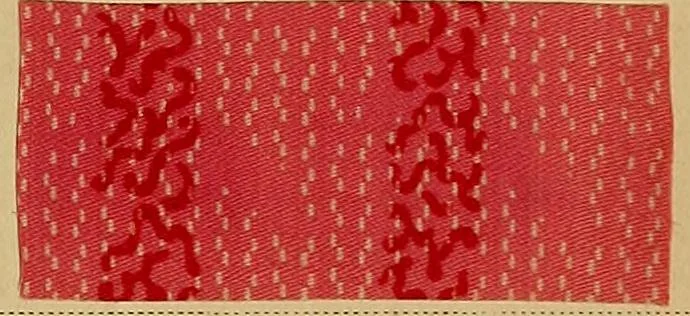 An illustration from The coal tar colours of Farbwerke vorm. Meister, Lucius & Brüning, Hoechst on Main, Germany, applied in calico printing, 1908, leaf 212