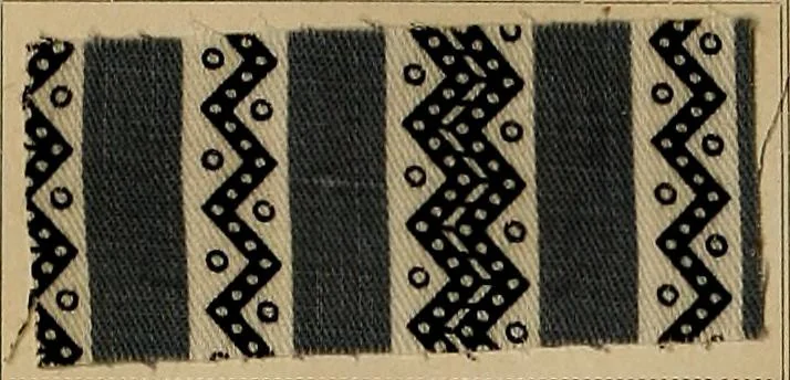 An illustration from The coal tar colours of Farbwerke vorm. Meister, Lucius & Brüning, Hoechst on Main, Germany, applied in calico printing, 1908, leaf 235