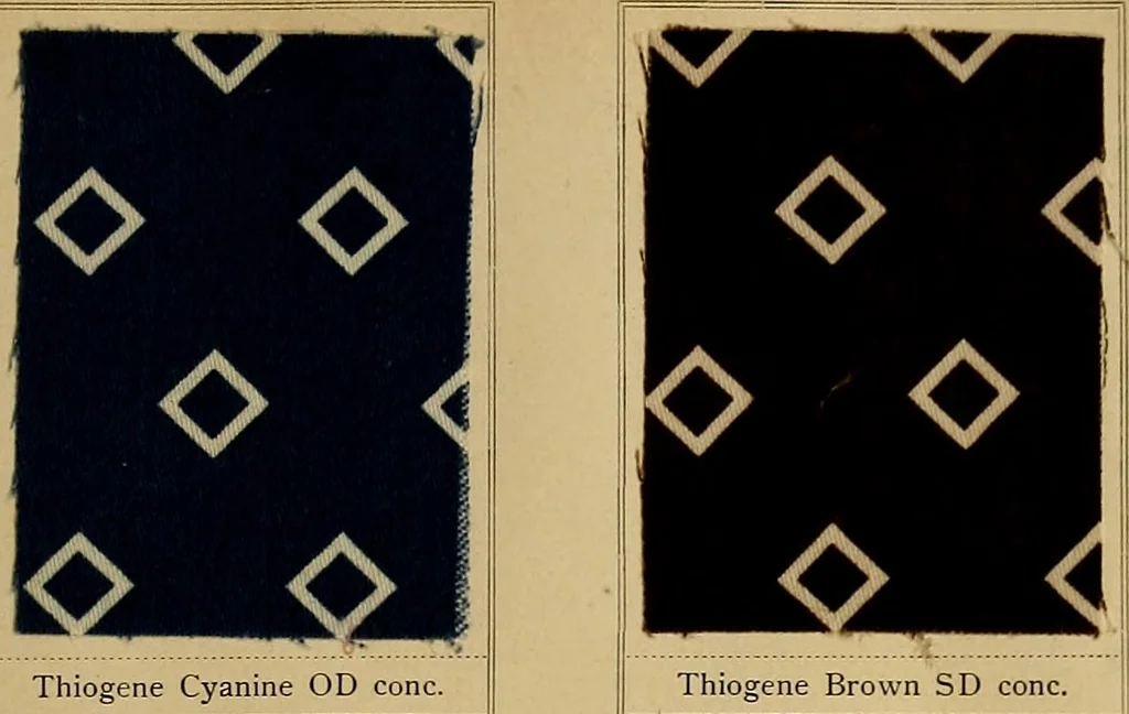An illustration from The coal tar colours of Farbwerke vorm. Meister, Lucius & Brüning, Hoechst on Main, Germany, applied in calico printing, 1908, leaf 236