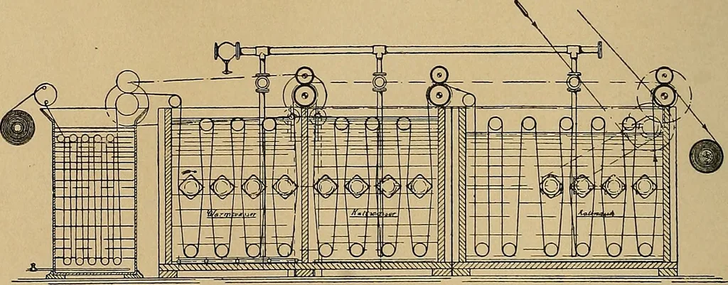An illustration from The coal tar colours of Farbwerke vorm. Meister, Lucius & Brüning, Hoechst on Main, Germany, applied in calico printing, 1908, leaf 245