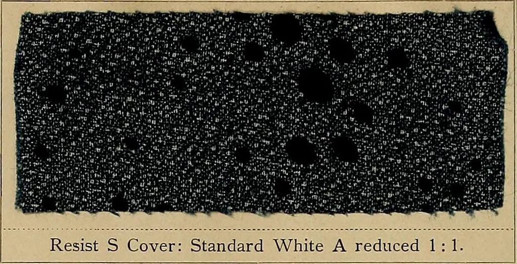 An illustration from The coal tar colours of Farbwerke vorm. Meister, Lucius & Brüning, Hoechst on Main, Germany, applied in calico printing, 1908, leaf 281