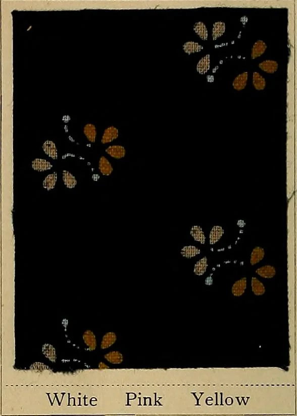 An illustration from The coal tar colours of Farbwerke vorm. Meister, Lucius & Brüning, Hoechst on Main, Germany, applied in calico printing, 1908, leaf 287