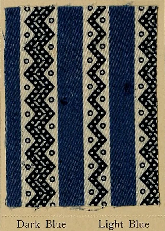 An illustration from The coal tar colours of Farbwerke vorm. Meister, Lucius & Brüning, Hoechst on Main, Germany, applied in calico printing, 1908, leaf 299